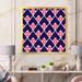 East Urban Home Red & Blue Geometric Chevron - Graphic Art on Canvas in Blue/Red | 30 H x 30 W x 1 D in | Wayfair 0DE5357608394A808586B254D1682C5E