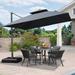 Arlmont & Co. Evie-Louise 10' Square Cantilever Umbrella Metal in Gray | 108 H x 120 W x 120 D in | Wayfair 3E1D1C6D0A8542158770447B747DF1ED