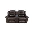 Red Barrel Studio® Living Room Loveseat Faux Leather in Brown | 40 H x 74.5 W x 37 D in | Wayfair BA7D2AA311BE4399BF08EF4ACC2B9BBC