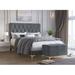 Etta Avenue™ Andrei Upholstered Panel Bed w/ Storage Bench Metal in Gray | Queen | Wayfair 879736533DC84BFF99C8CC8A1E61CEFA