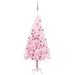 vidaXL Artificial Pre-lit Christmas Tree w/ Ball Set Party Decoration PVC, Cotton in Green | 47.2 W in | Wayfair 3077672