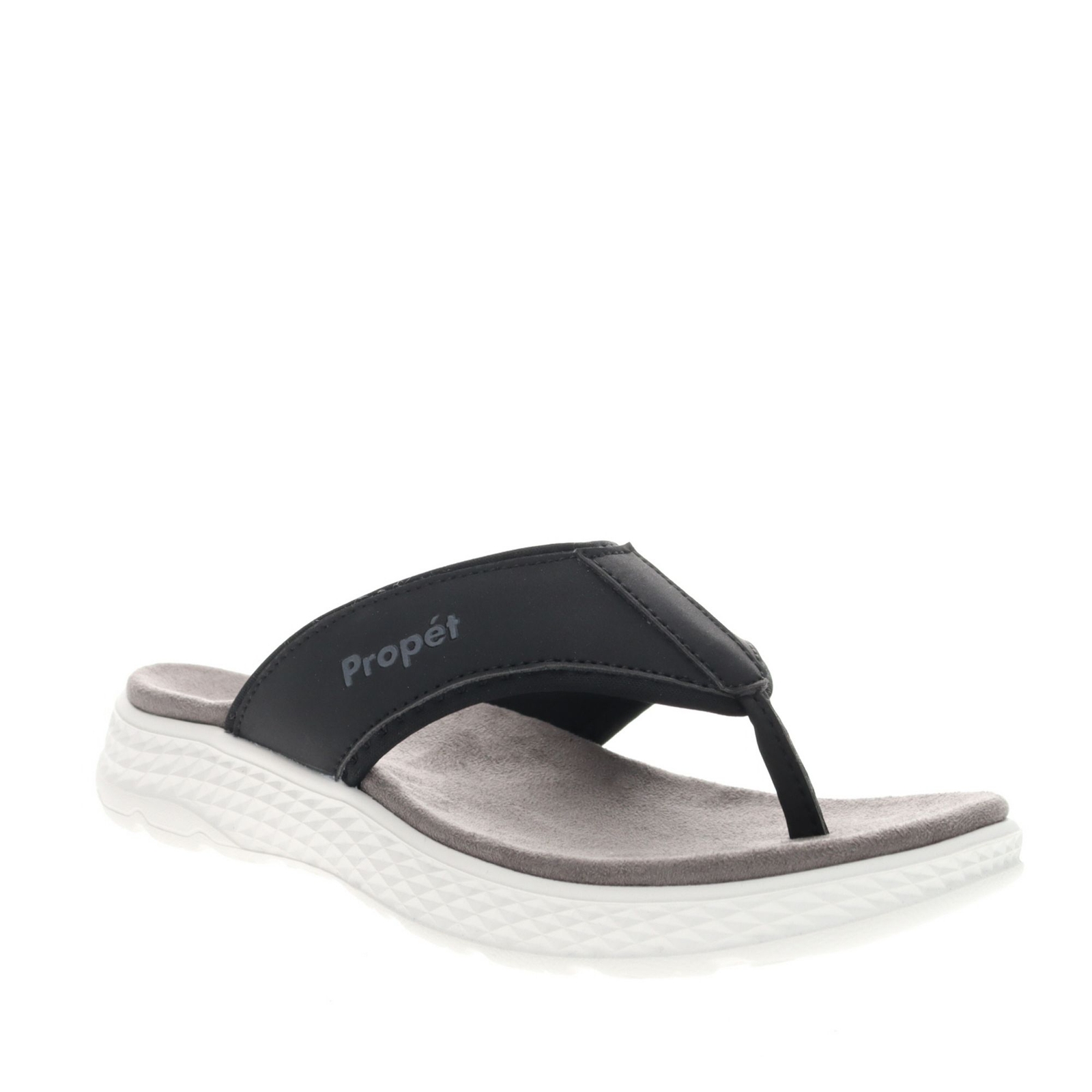 Propet TravelActiv FT - Womens 8 Black Sandal W