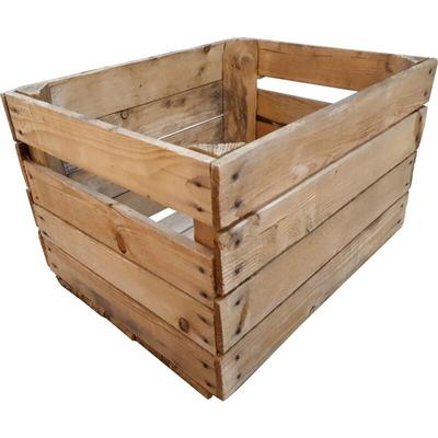 Holzkiste 50 x 40 x 30 cm unbehandelt Apfelkiste Obstkiste Image