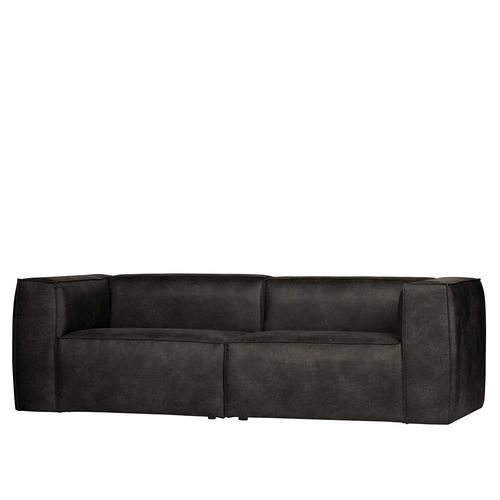 Wohnzimmer Couch in Schwarz Recyclingleder