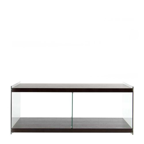 Fernsehboard in Walnussfarben MDF und Glas