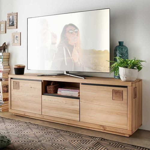 TV Board aus Wildeiche Massivholz 170 cm breit