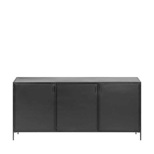 Schwarzes Sideboard aus Metall Industrie Stil