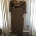 Lularoe Dresses | Lularoe Julia Dress L Brand New With Tags Yellow Black Stripe | Color: Black/Gold | Size: L