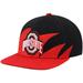 Men's Mitchell & Ness Scarlet/Black Ohio State Buckeyes Sharktooth Snapback Hat