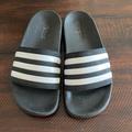 Adidas Shoes | Boys Adidas Slides | Color: Black/White | Size: 2b