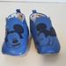 Disney Shoes | Disney Baby Mickey Mouse Crib Shoe Soft Moccasin Size 6-12 Months | Color: Blue | Size: 6-12month