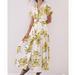 Anthropologie Dresses | Anthropologie Hutch Saskia Button Front Maxi Dress | Color: White/Yellow | Size: S