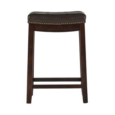 Crowell BROWN BAR STOOL by Linon Home Décor in Brown