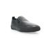 Wide Width Women's Kate Leather Slip On Sneaker by Propet in Black (Size 12 W)