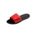 Extra Wide Width Men's Memory Foam Adjustable Strap Closure Slide by KingSize in Red (Size 12 EW)