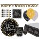 Amscan 9050 0406-66 - Partyset Happy Birthday, 41-teilig, Teller, Becher, Servietten, Luftballons, Konfetti, Tischdecke, Partykette, Einweggeschirr & Dekoration, Geburtstag, Party