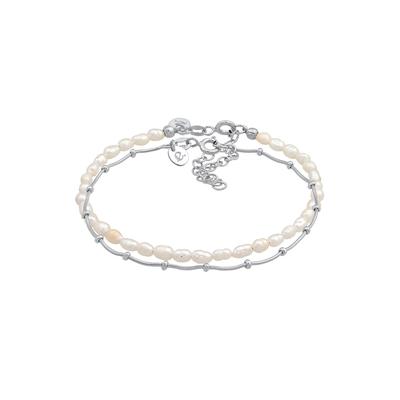 Elli PREMIUM Kugelkette Süßwasserperlen 2er Set 925 Silber silberfarben Damen Image