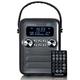 Lenco PDR-051 Tragbares DAB+ Retro Radio - PLL FM Radio mit Bluetooth - Integrierter Akku - 1800mAh - Uhr und Timer - 5 Watt RMS - Fernbedienung - Schwarz