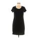 Faded Glory Casual Dress - Shift: Black Solid Dresses - Women's Size Medium