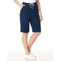 Blair Women's Knit Drawstring Sport Shorts - Blue - PM - Petite