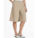 Blair Women's Crinkle Calcutta Cloth Split Skirt - Tan - L - Misses