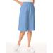 Blair Women's Crinkle Calcutta Cloth Split Skirt - Blue - S - Misses