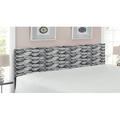 East Urban Home Skull King Panel Headboard Upholstered/Metal/Polyester in Gray/White | 78.6 H x 83 W x 3 D in | Wayfair