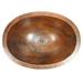 SimplyCopper 19" Oval Copper Bathroom Sink in Natural Patina Dual Mount, Grid Drain Included | 5 H x 19 W x 14 D in | Wayfair WF-19-N-Grid