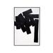 Orren Ellis Building Blocks - Framed Canvas Painting Canvas, Wood in Black/White | 72 H x 48 W x 1.5 D in | Wayfair