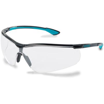 UVEX sportstyle Schutzbrille 9193.376 schwarz/blau/schwarz, PC farblos