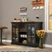 Red Barrel Studio® Ivyrose Two Door Black Buffet Sideboard Wood in Black/Brown | 31.1 H x 47.24 W x 14.57 D in | Wayfair