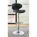 Orren Ellis Set Of 2 Adjustable Height Bar Stools In Finish Upholstered/Leather/Metal/Faux leather in Black | 18 W x 20 D in | Wayfair