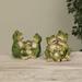 Arlmont & Co. Dorleen 2 Piece Frog Family Statue Set Resin/Plastic in Green | 6.1 H x 7.01 W x 5.04 D in | Wayfair 82006F1B837E473482D936BBD4D066C8