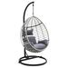 Dakota Fields Taburao Swing Chair w/ Stand Wicker/Rattan in Gray | 78.74 H x 39.37 W x 3.28 D in | Wayfair 871108307AC84CAF97096F8979D5A7DE