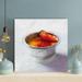 Latitude Run® Clear Glass Bowl w/ Brown Liquid - 1 Piece Square Graphic Art Print On Wrapped Canvas Metal in Orange/White | Wayfair