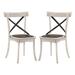 August Grove® Stathelle Cross Back Side Chair in Antique White | 35 H x 21.25 W x 20.5 D in | Wayfair E78F6099E137434997C18316B62F4443