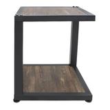 17 Stories Anayiah Frame End Table w/ Storage Wood in Black/Brown/Gray | 24.25 H x 22 W x 22 D in | Wayfair 88D5FAF897AB485CBEFF95C362E47886