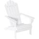 Fauteuil Adirondack pliable bois de sapin traité peint blanc