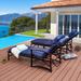 PATIO FESTIVAL Outdoor Chaise Lounger Cushions (2-Pack)