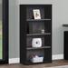 Bookshelf, Bookcase, Etagere, 5 Tier, 48"H, Office, Bedroom, Laminate, Black, Grey, Contemporary, Modern