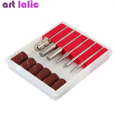 12pcs/Set Nail Drill Bits Electric File Cuticle Cutter Tips Clean Burr Sander Manicure Nail Sanding