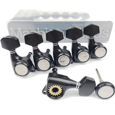 1 Set Guitar Locking Tuners Electric Guitar Machine Heads Tuners Lock String Tuning Pegs Black 【Made