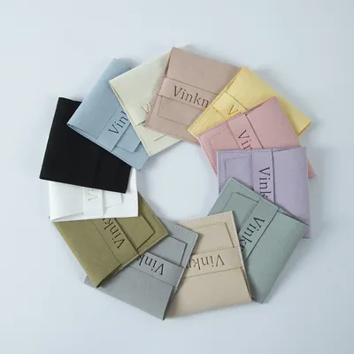 100Pcs/Lot Customize Logo Velvet Jewelry Pouches Wholesale Personalized Party Packaging Microfiber