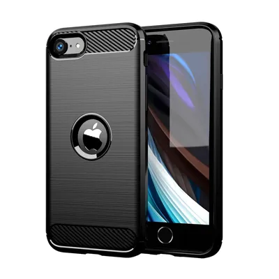 For Cover iPhone SE 2022 Case For iPhone SE 2020 Cover Shockproof TPU Carbon Fiber Case For iPhone 7