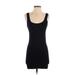 Forever 21 Casual Dress - Bodycon Scoop Neck Sleeveless: Black Print Dresses - Women's Size Small