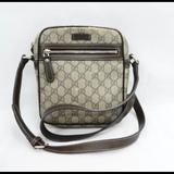 Gucci Bags | Gucci Authentic Vintage Cross Body Bag Tan/Brown Gg Link Coated Canvas | Color: Brown/Tan | Size: Os