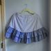 J. Crew Skirts | Jcrew Blue And White Stripe Skirt With Double Ruffle Hem, 100% Cotton, Size 6 | Color: Blue/White | Size: 6