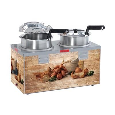 Nemco 6510-T4P Triple Well 4 Qt. Soup Warmer Merchandiser, Single Thermostat - 120V, 1200W