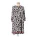 Apt. 9 Casual Dress: Black Floral Motif Dresses - Women's Size Small