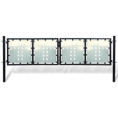 vidaXL Zauntor (Einzeltor) Schwarz 300×150 cm